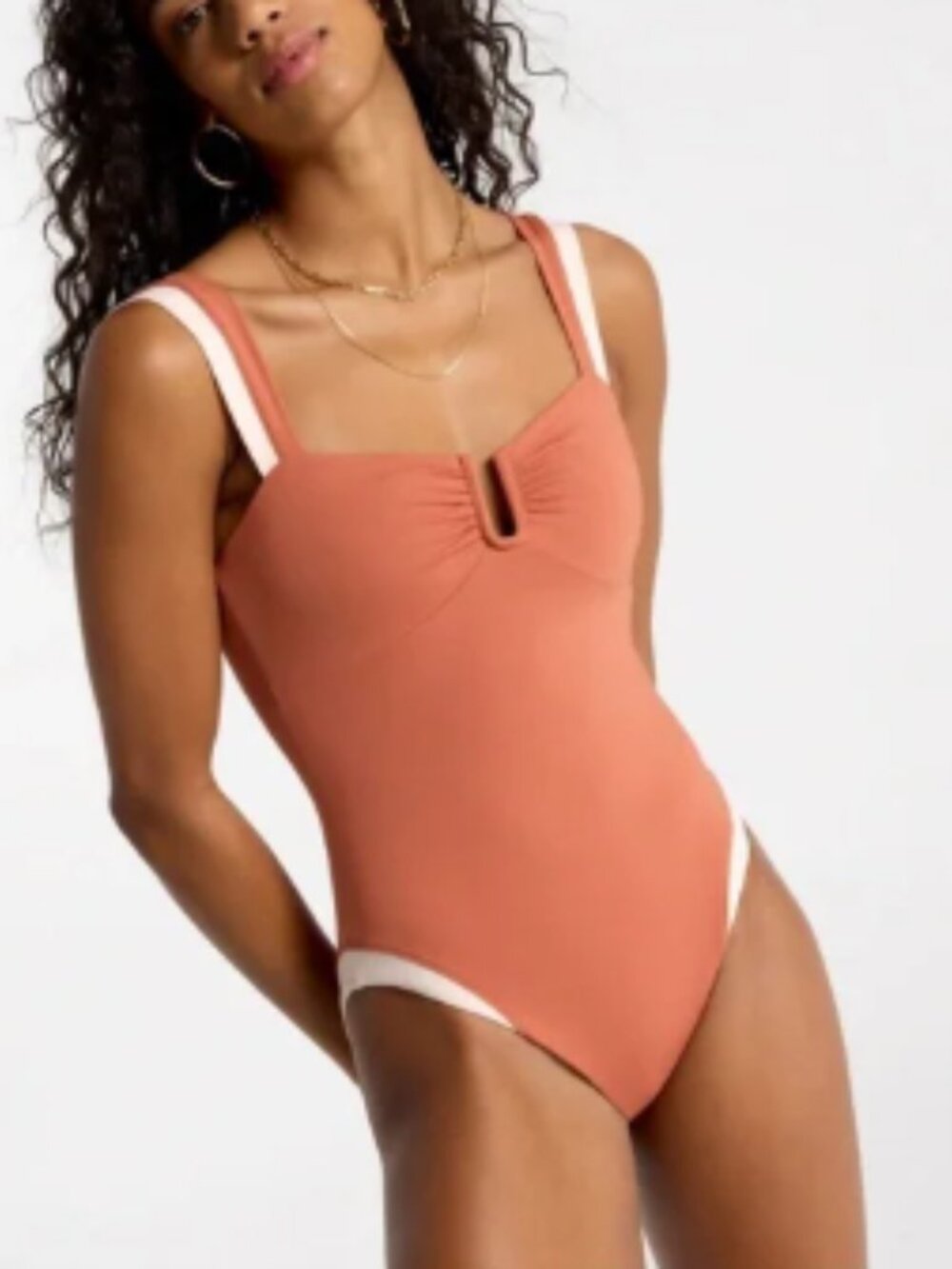 NWOT CALIA by Carrie Underwood Rust One-Piece Swimsuit